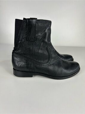 FRYE ANNA SHORTIE BOOTS LEATHER WESTERN BOHO COWGIRL SIZE 6 BLACK